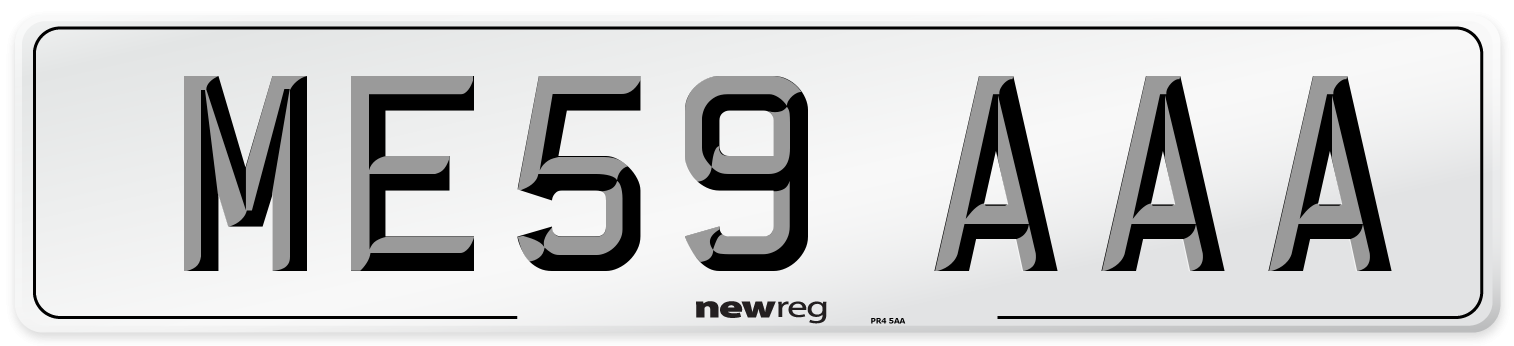 ME59 AAA Number Plate from New Reg
